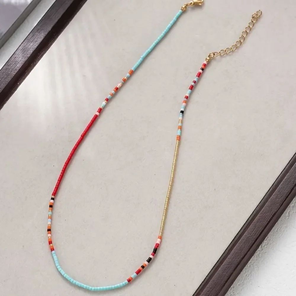 Multicolor Beaded Necklace #2422 - Picture 3 of 6